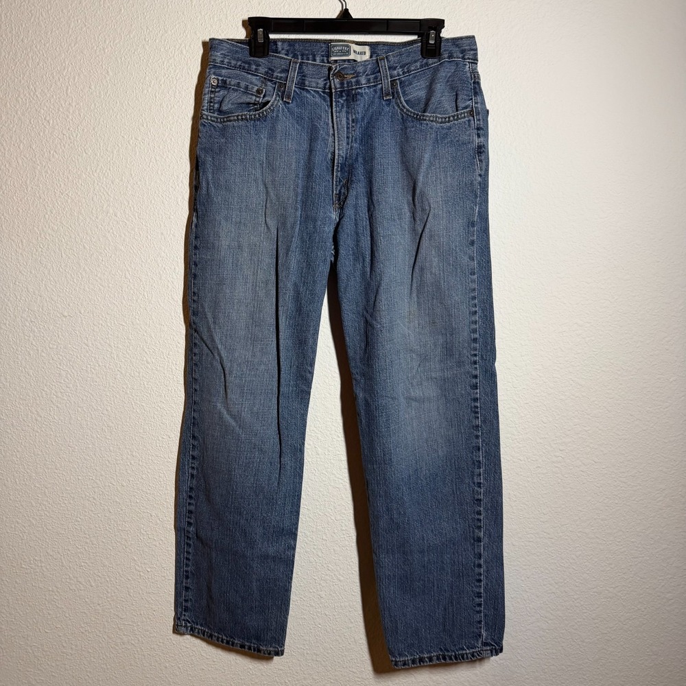 Signature by Levi Strauss & Co. Straight Jeans Mens 33x28 Blue Denim Relaxed Fit